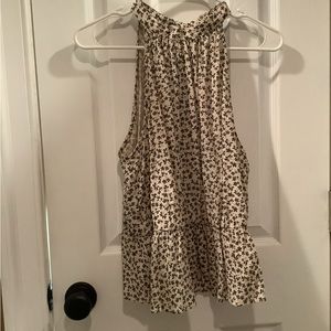 Women’s sleeveless top cream/black size M